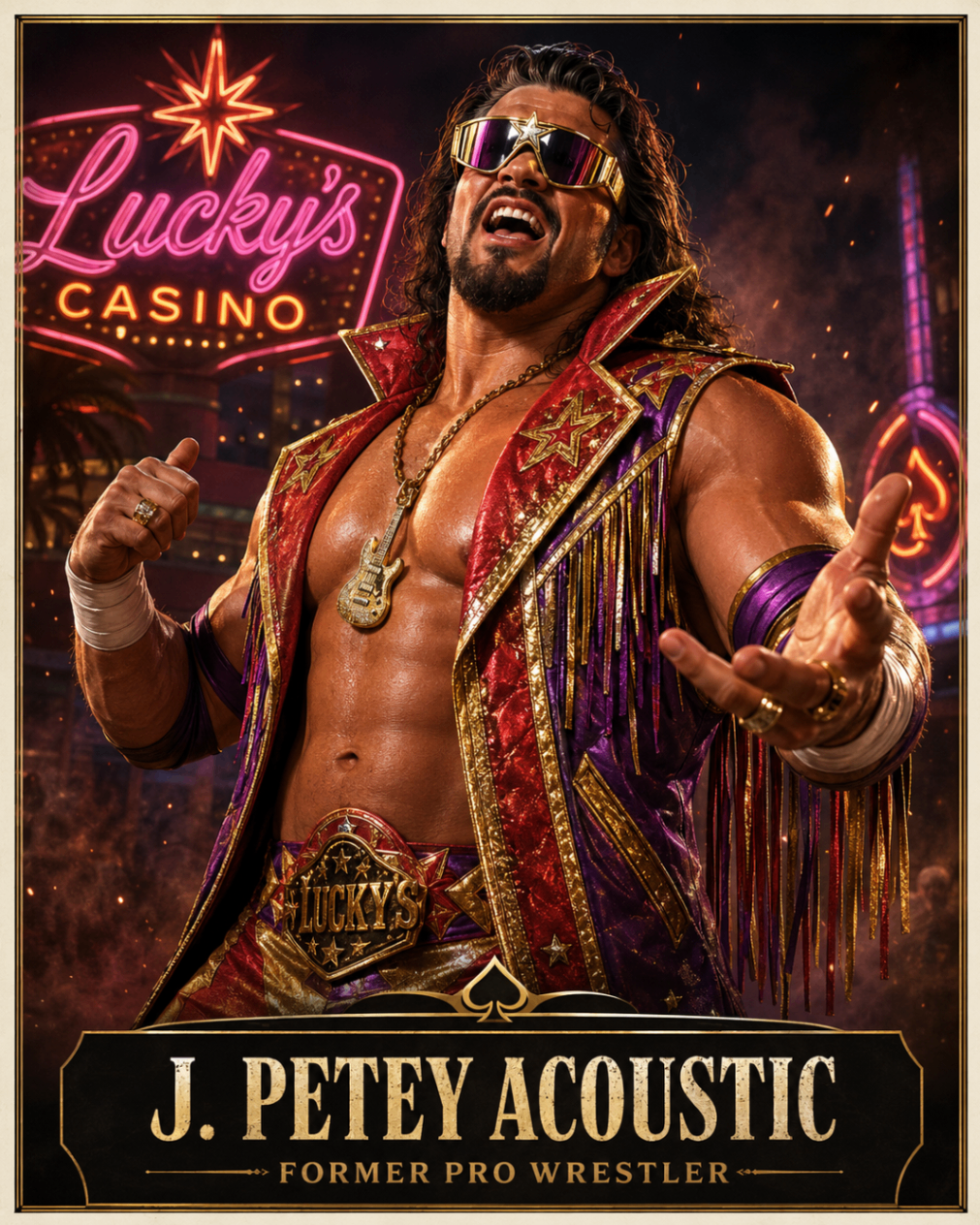 J. Petey Acoustic, Former Pro Wrestler